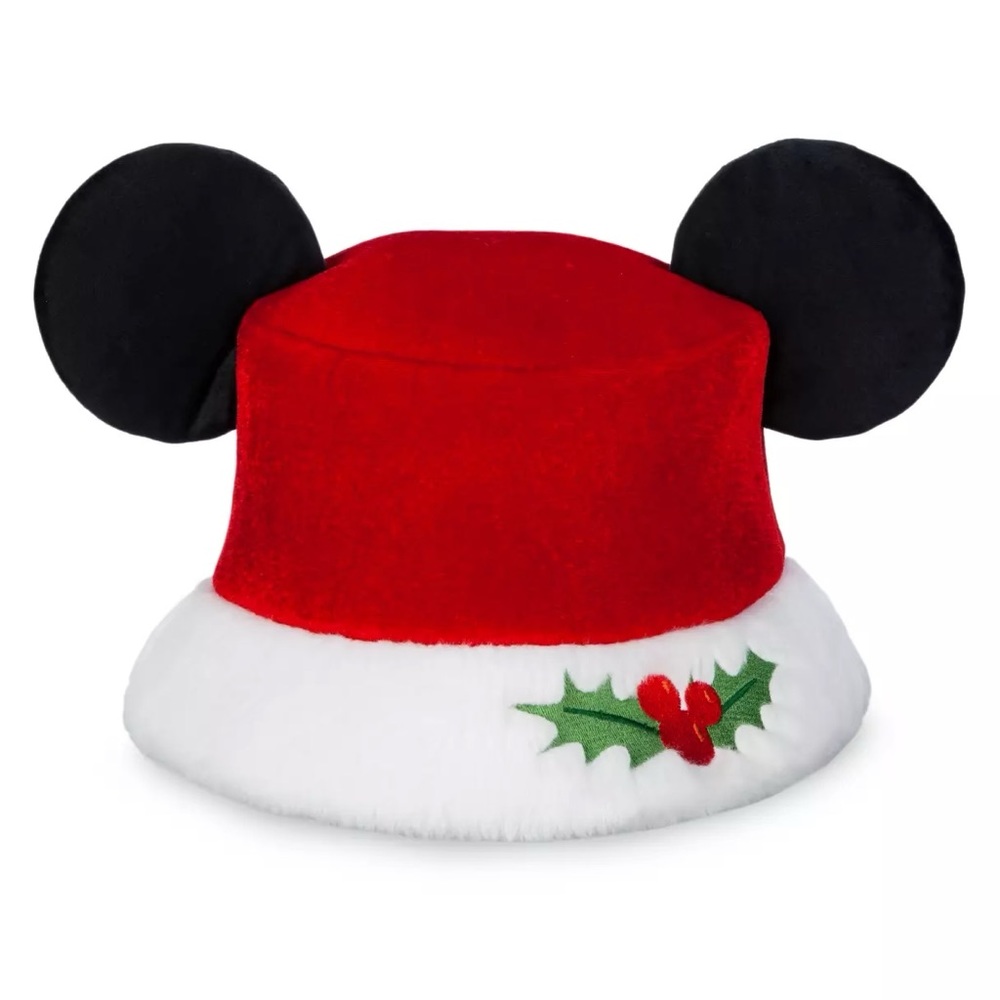 mickey mouse santa holiday bucket hat